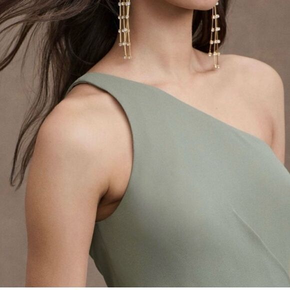 BHLDN Anthropologie Chloe one shoulder gown size 8 NWT - Picture 4 of 13